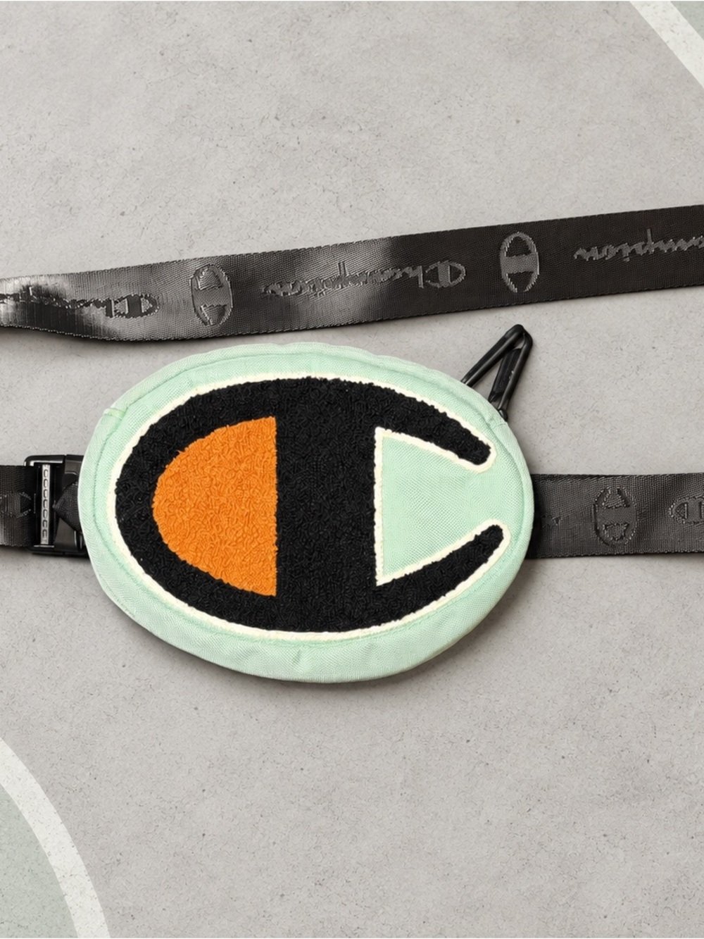 Champion Mint Green Chenille C Logo Belt Bag Fanny Pack Crossbody